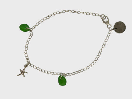 Sea Glass - Green - Starfish Charm