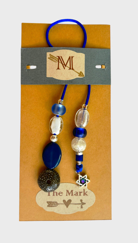 Book Mark - Royal Blue Thread - Hannukah - Urchin 