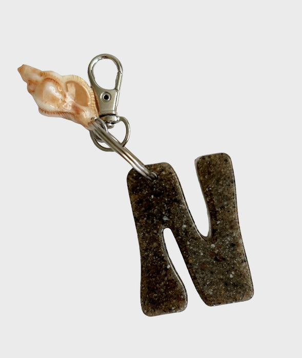 Key Chain - "N" with Shell