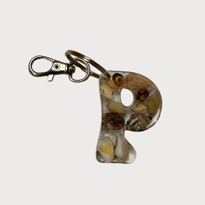 Key Chain - "P" with Shell