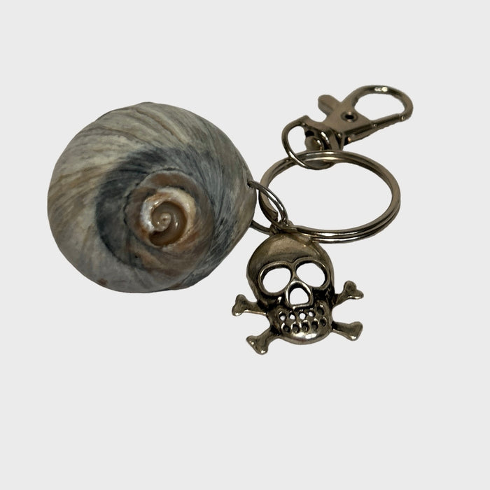 Key Chain - Blue Snail - Skull